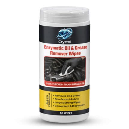 Kitchen Wipes – Enzymatic Oil and Grease Remover Wipes | Heavy Duty Grease Remover for Stove, Chimney, Tools & Engine Oil Cleaner | Large Wet Cleaning Wipes | 50 Wipes